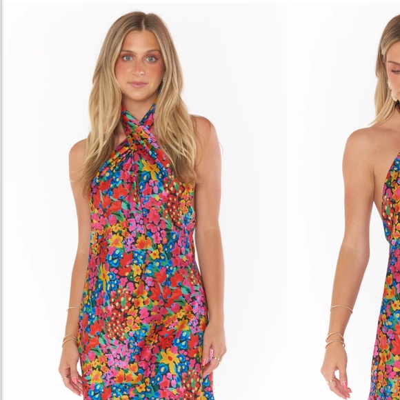 Dresses & Skirts - Show me your Mumu jasmine halter mini garden grace - never worn, tags still on